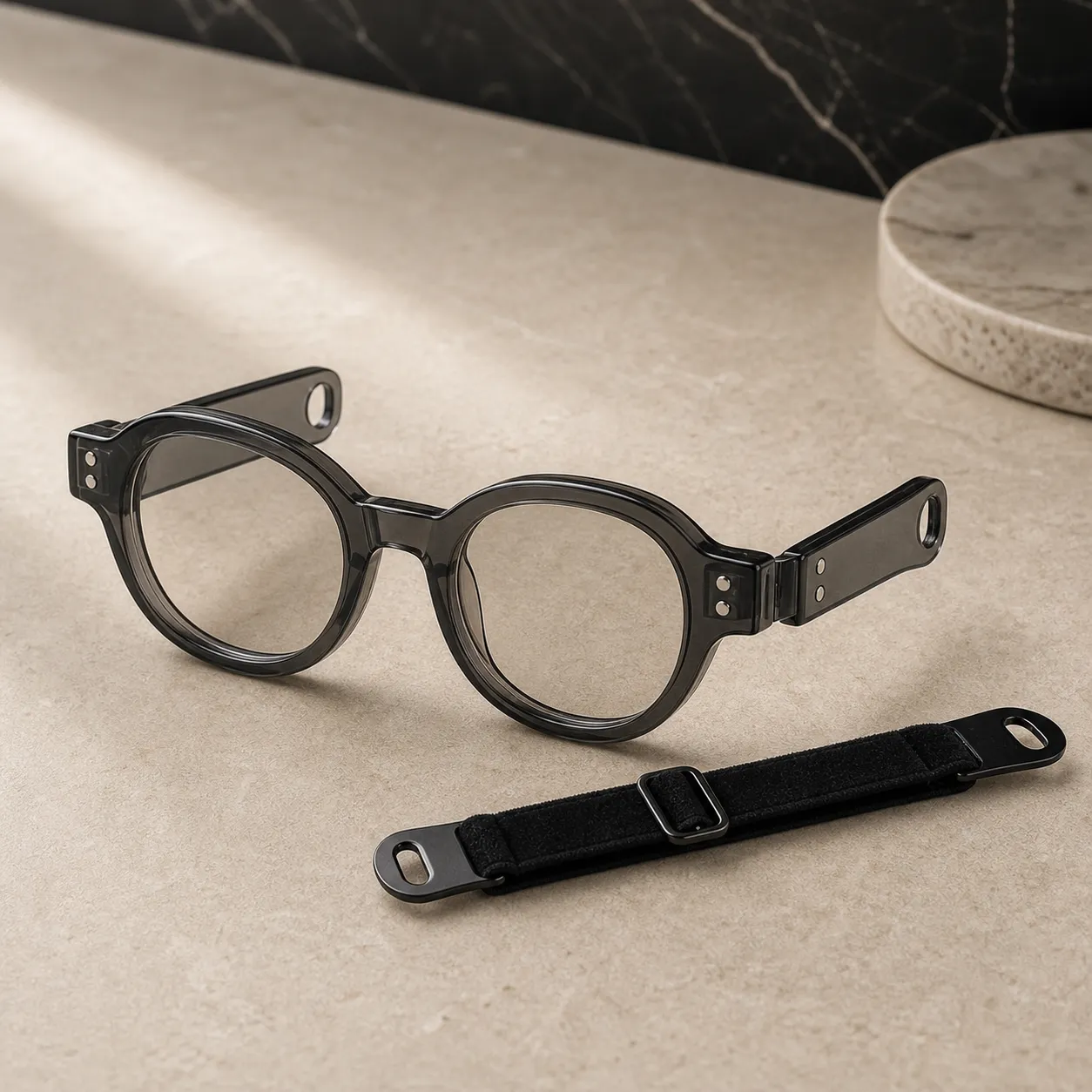 Midnight Smoke cat eyewear product mockup